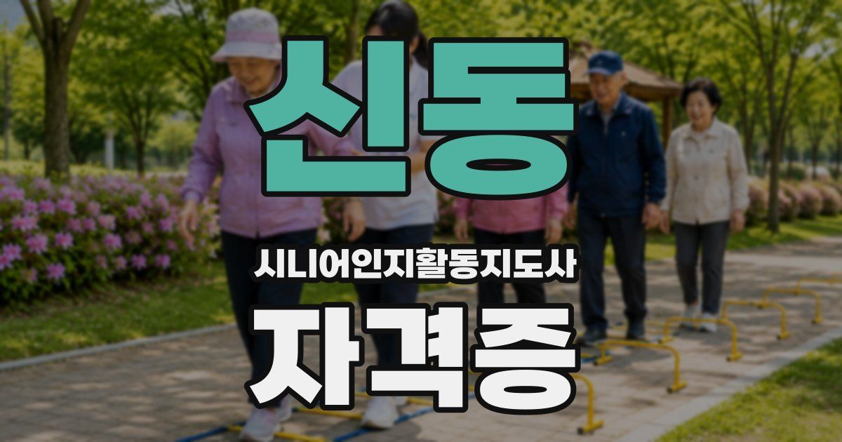 신동 시니어인지활동지도사 자격증