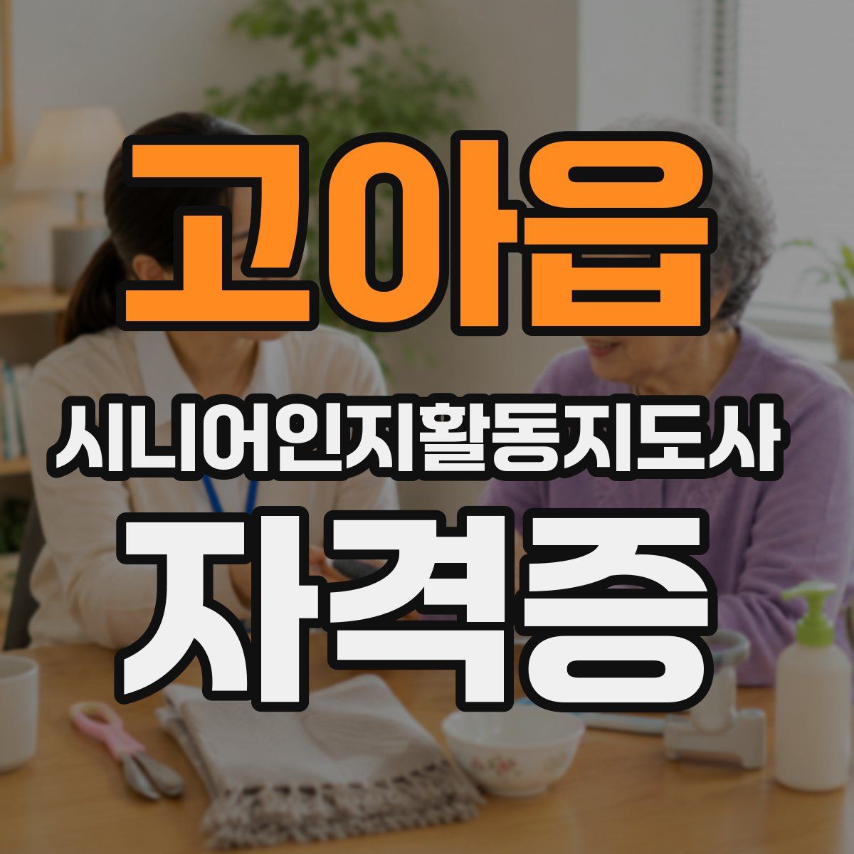 고아읍 시니어인지활동지도사 자격증