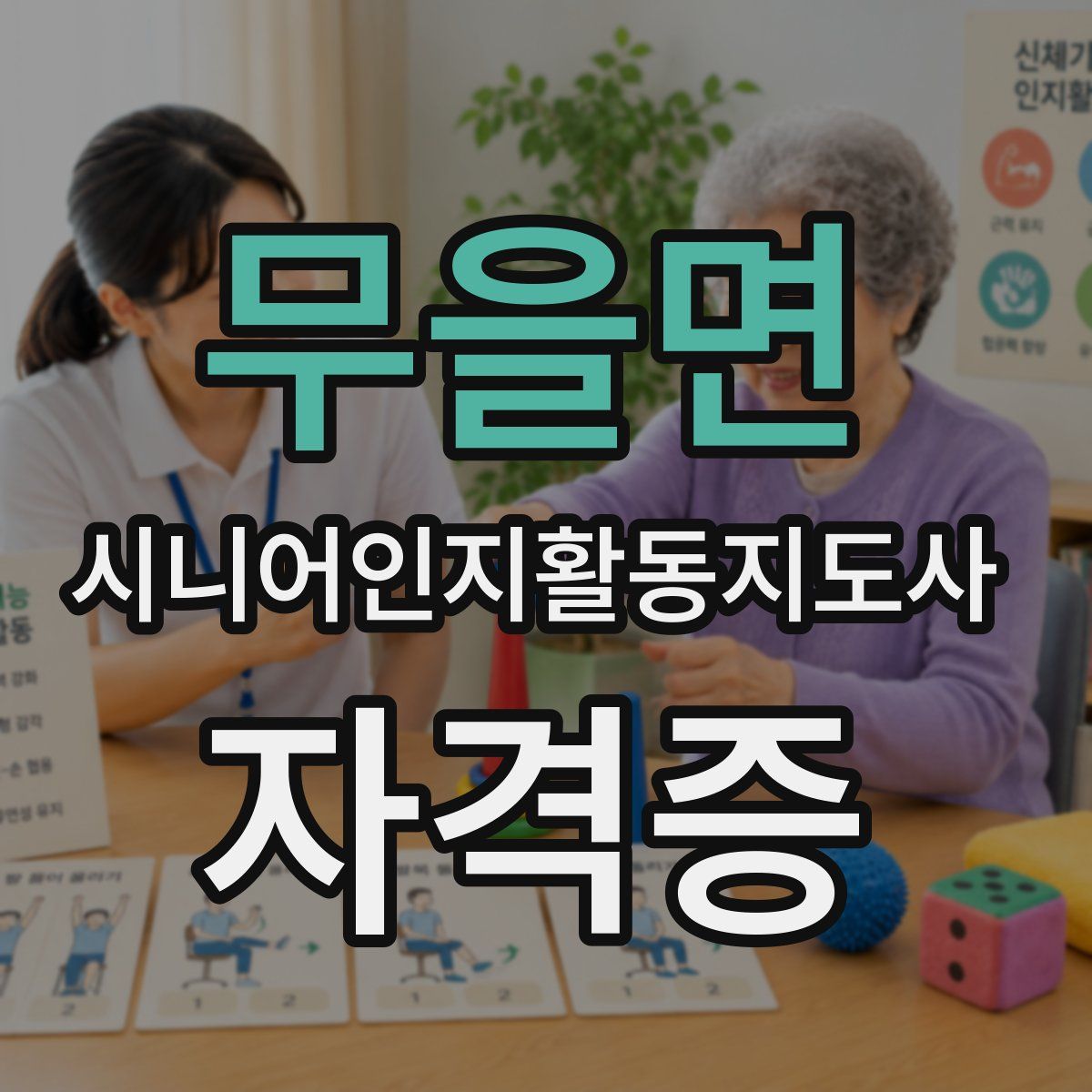 무을면 시니어인지활동지도사 자격증