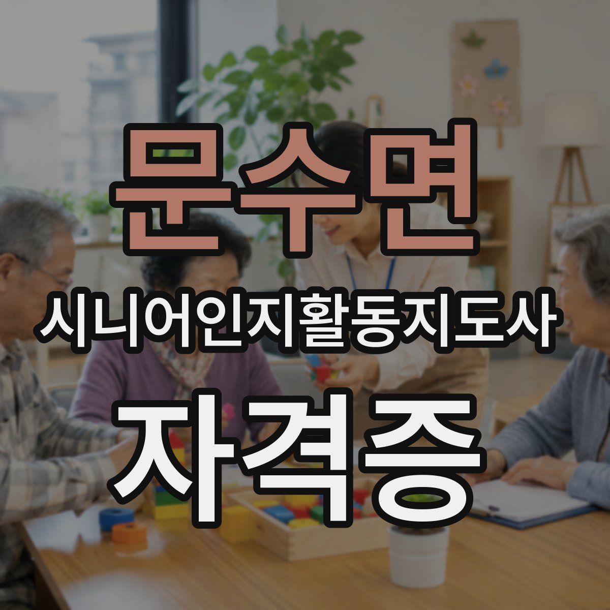 문수면 시니어인지활동지도사 자격증