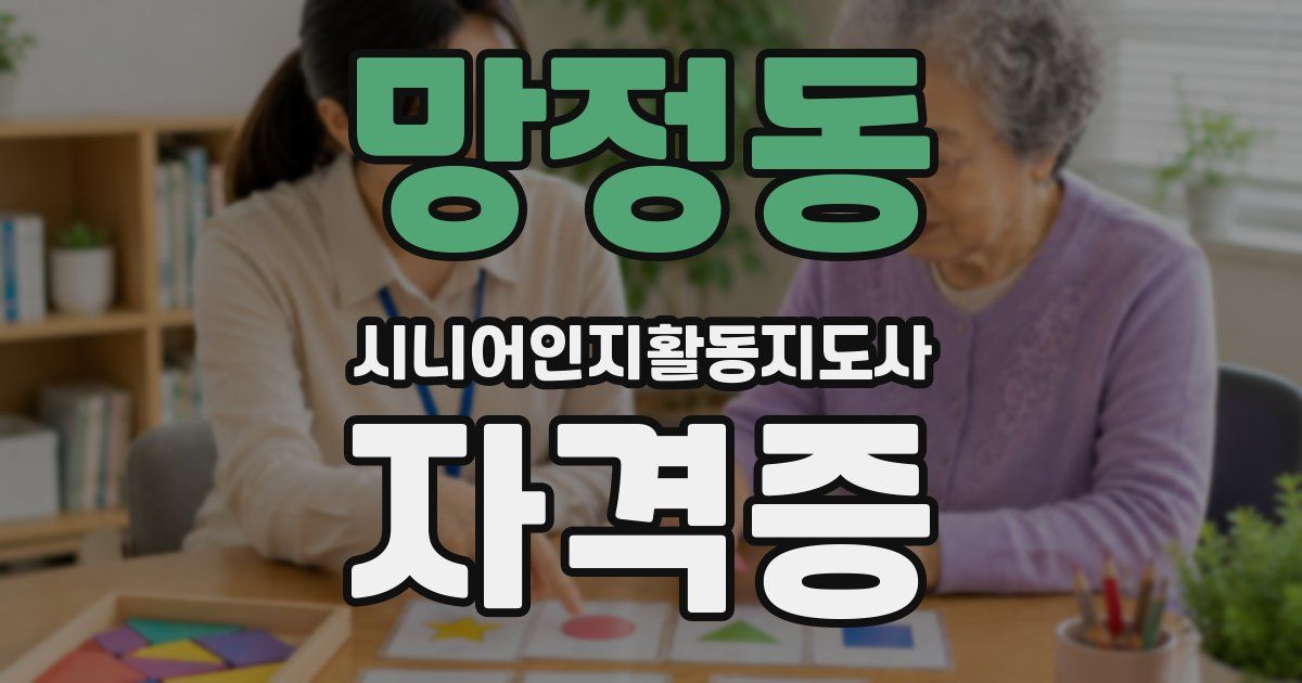 망정동 시니어인지활동지도사 자격증