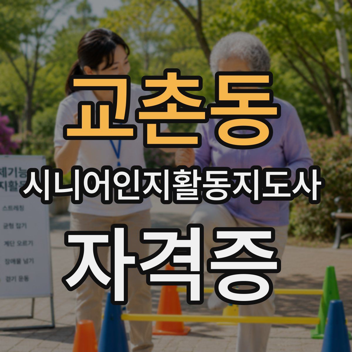 교촌동 시니어인지활동지도사 자격증