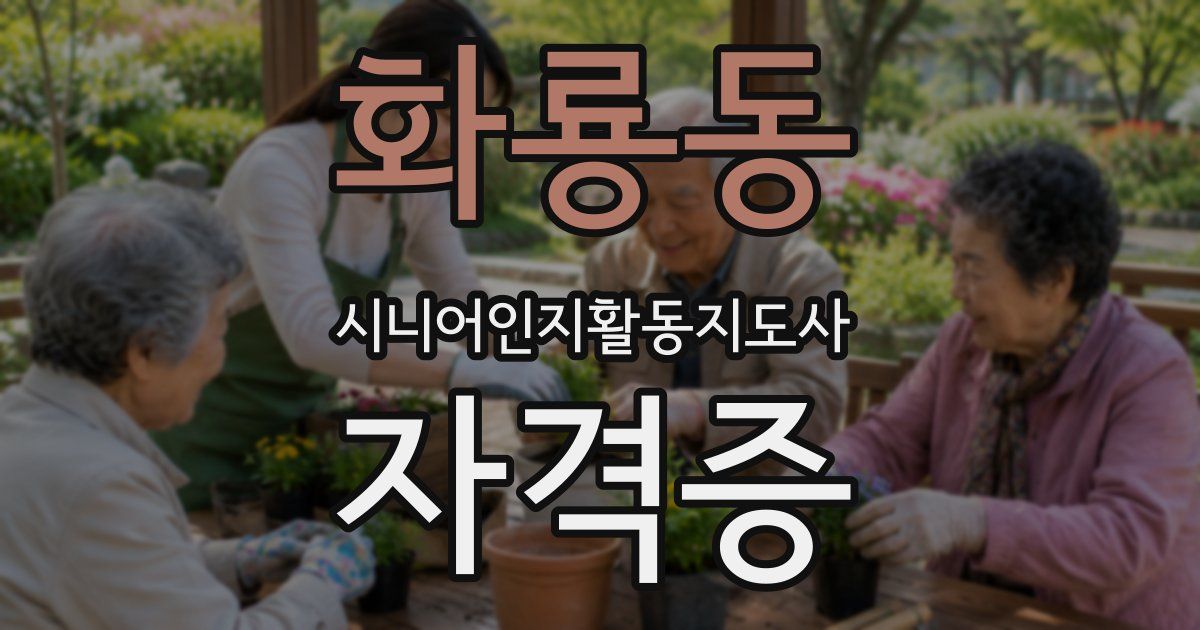 화룡동 시니어인지활동지도사 자격증