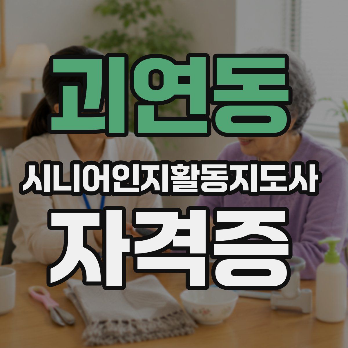 괴연동 시니어인지활동지도사 자격증