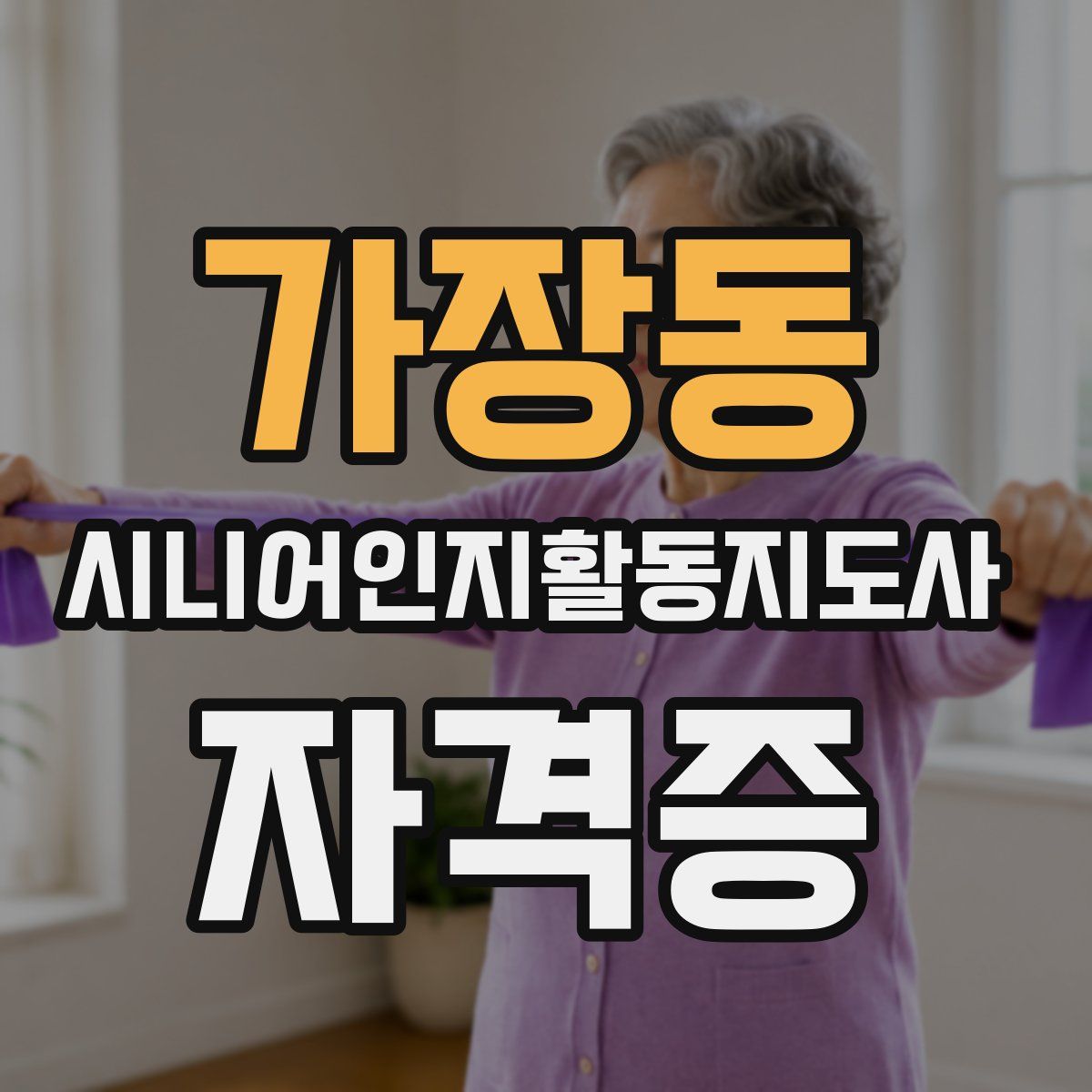 가장동 시니어인지활동지도사 자격증