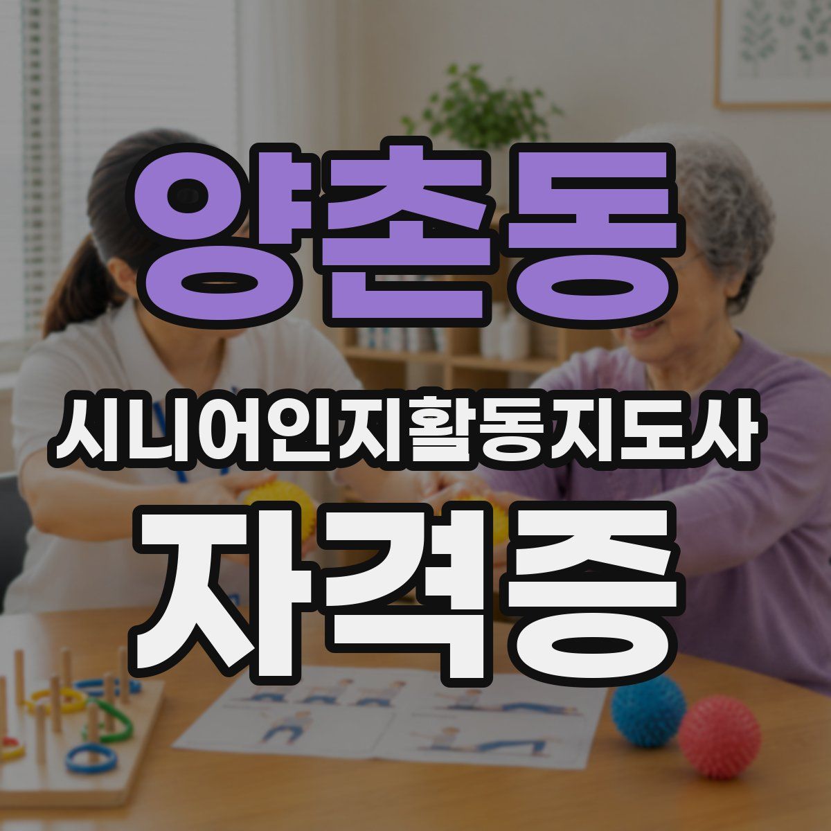 양촌동 시니어인지활동지도사 자격증