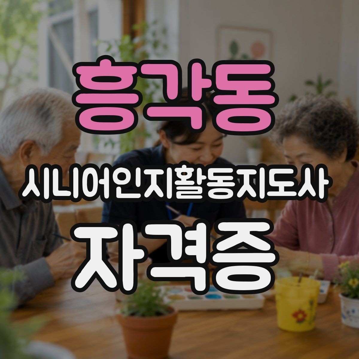 흥각동 시니어인지활동지도사 자격증 학습 효율 높이는 방법
