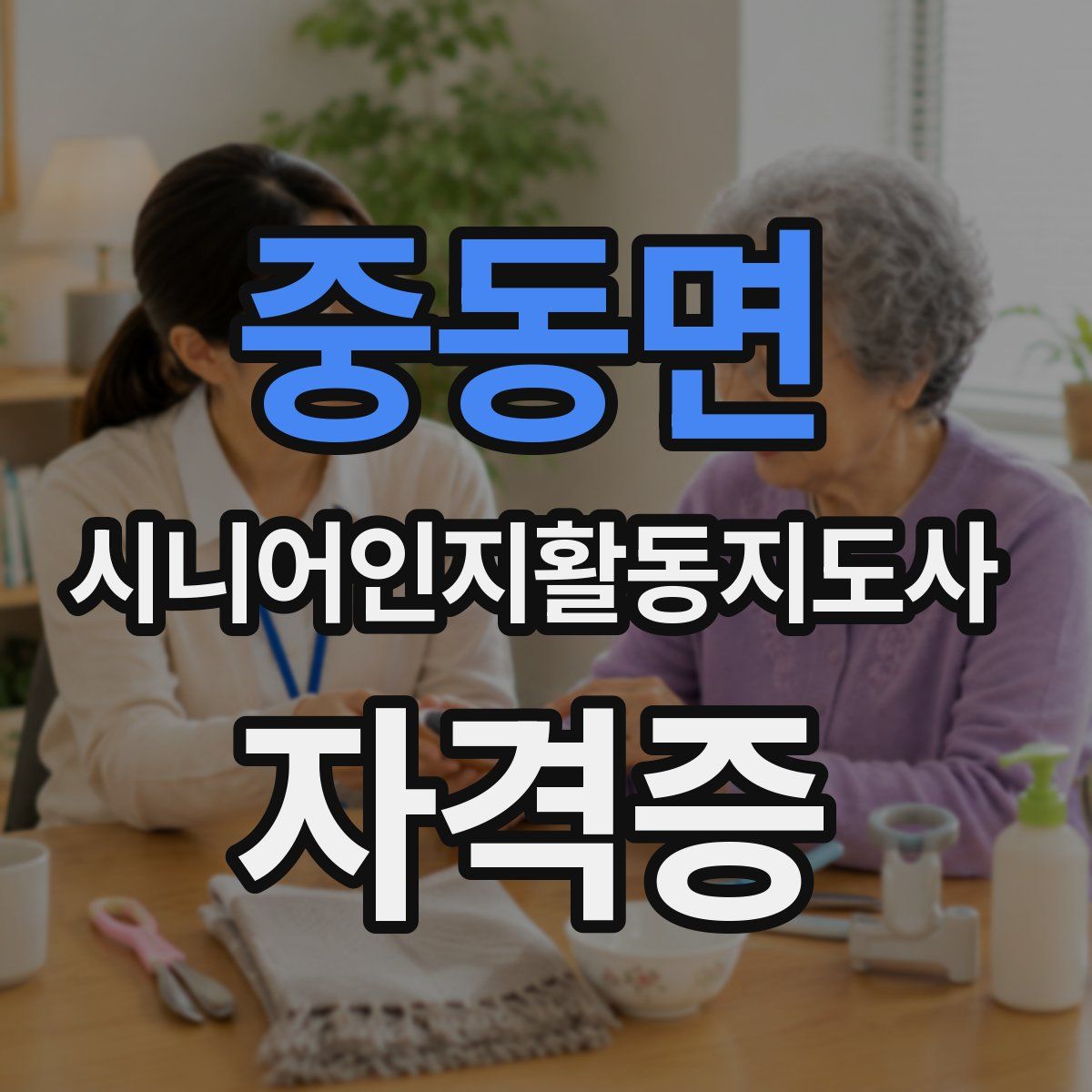 중동면 시니어인지활동지도사 자격증