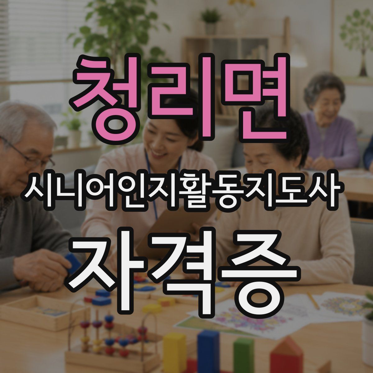청리면 시니어인지활동지도사 자격증