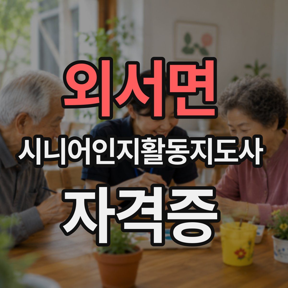 외서면 시니어인지활동지도사 자격증
