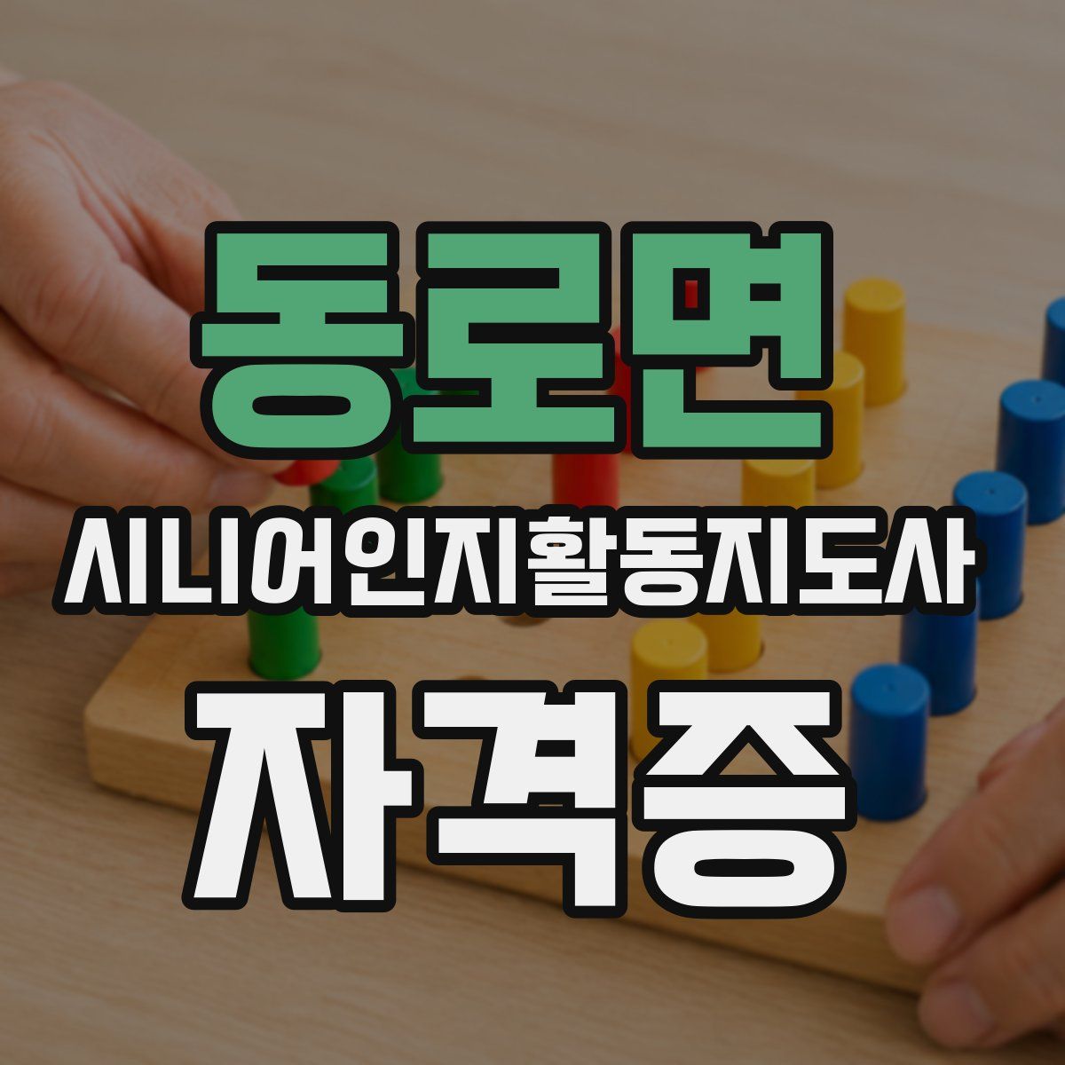 동로면 시니어인지활동지도사 자격증