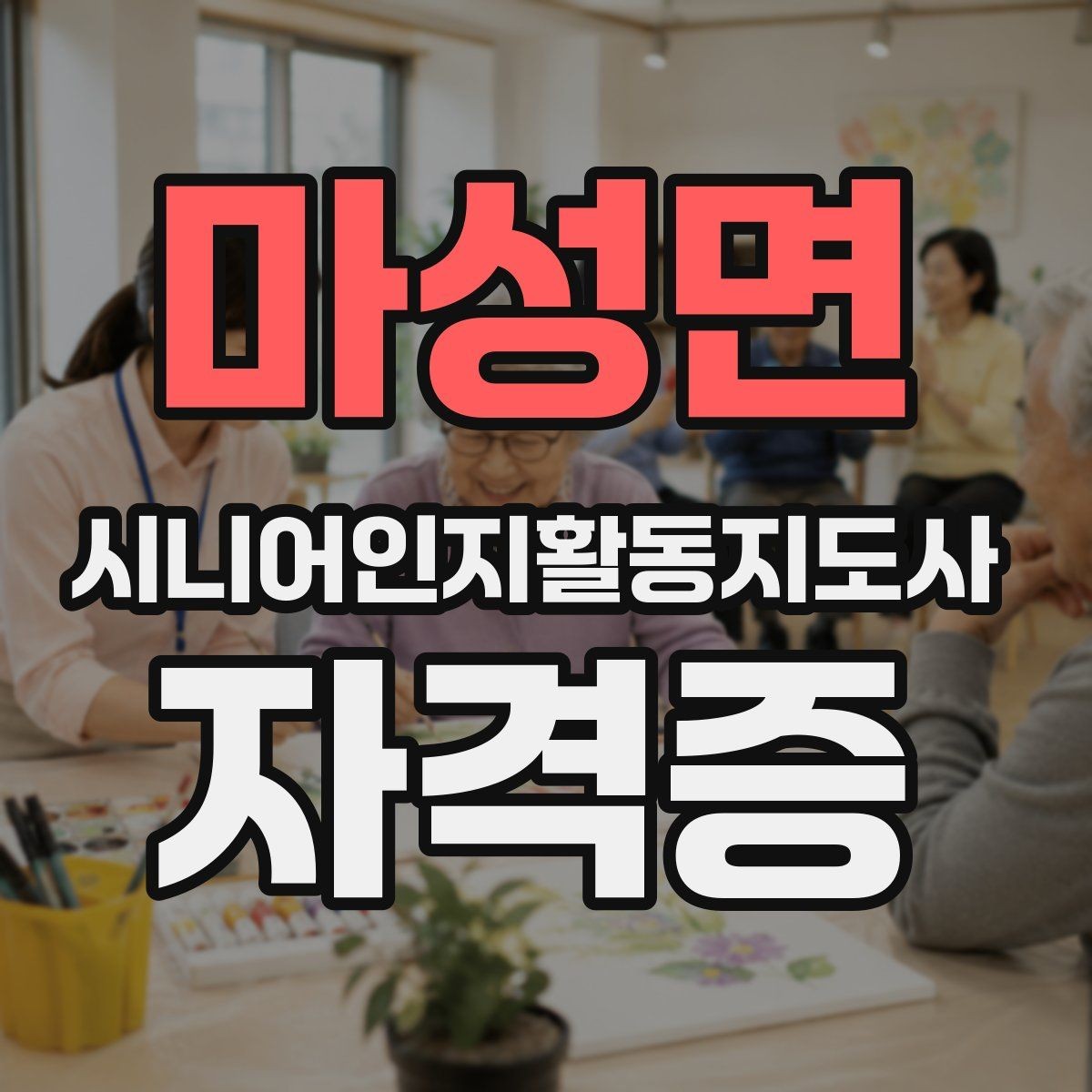 마성면 시니어인지활동지도사 자격증 관련 지원 제도나 혜택 살펴보기