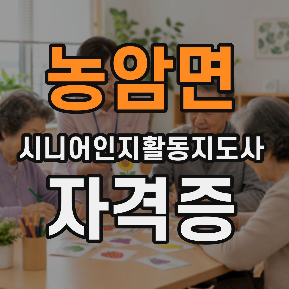 농암면 시니어인지활동지도사 자격증