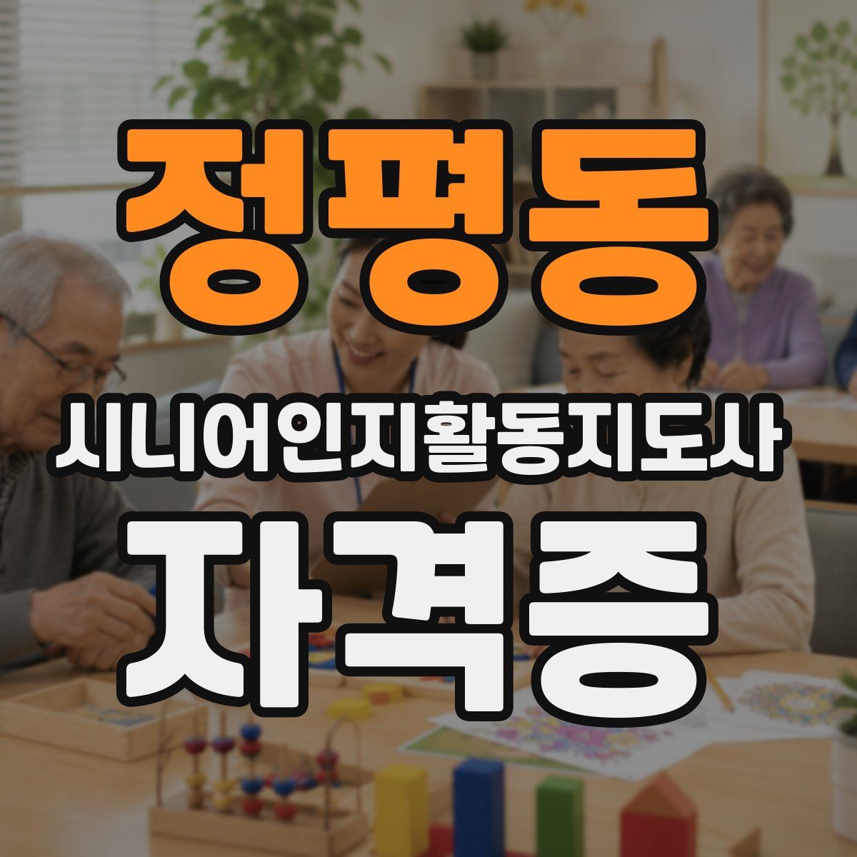 정평동 시니어인지활동지도사 자격증