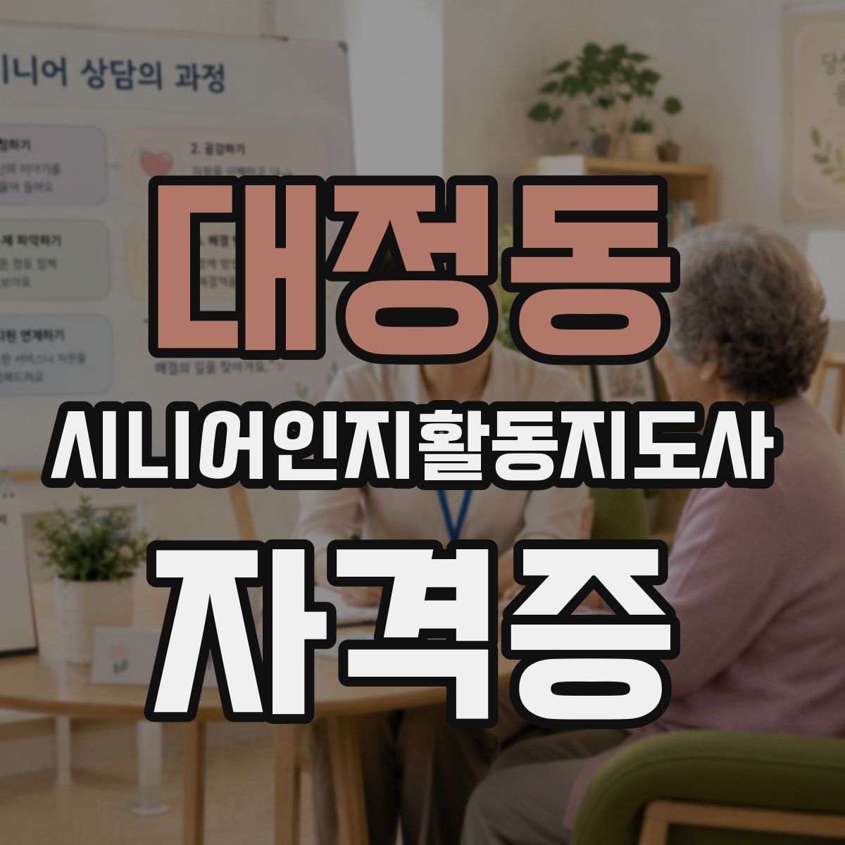 대정동 시니어인지활동지도사 자격증