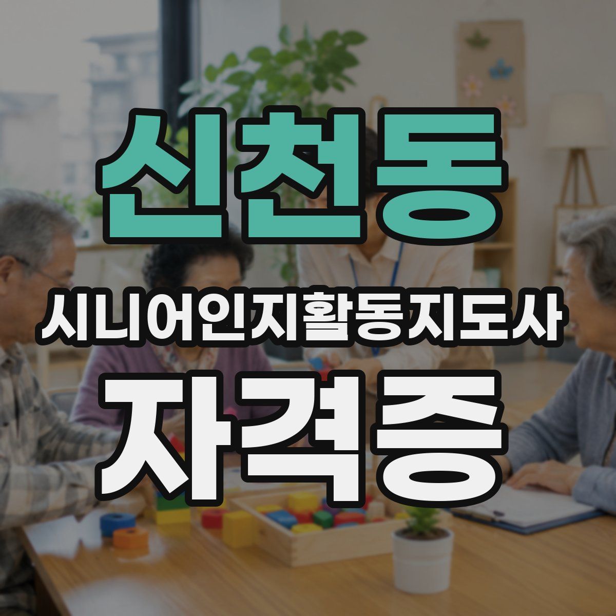 신천동 시니어인지활동지도사 자격증
