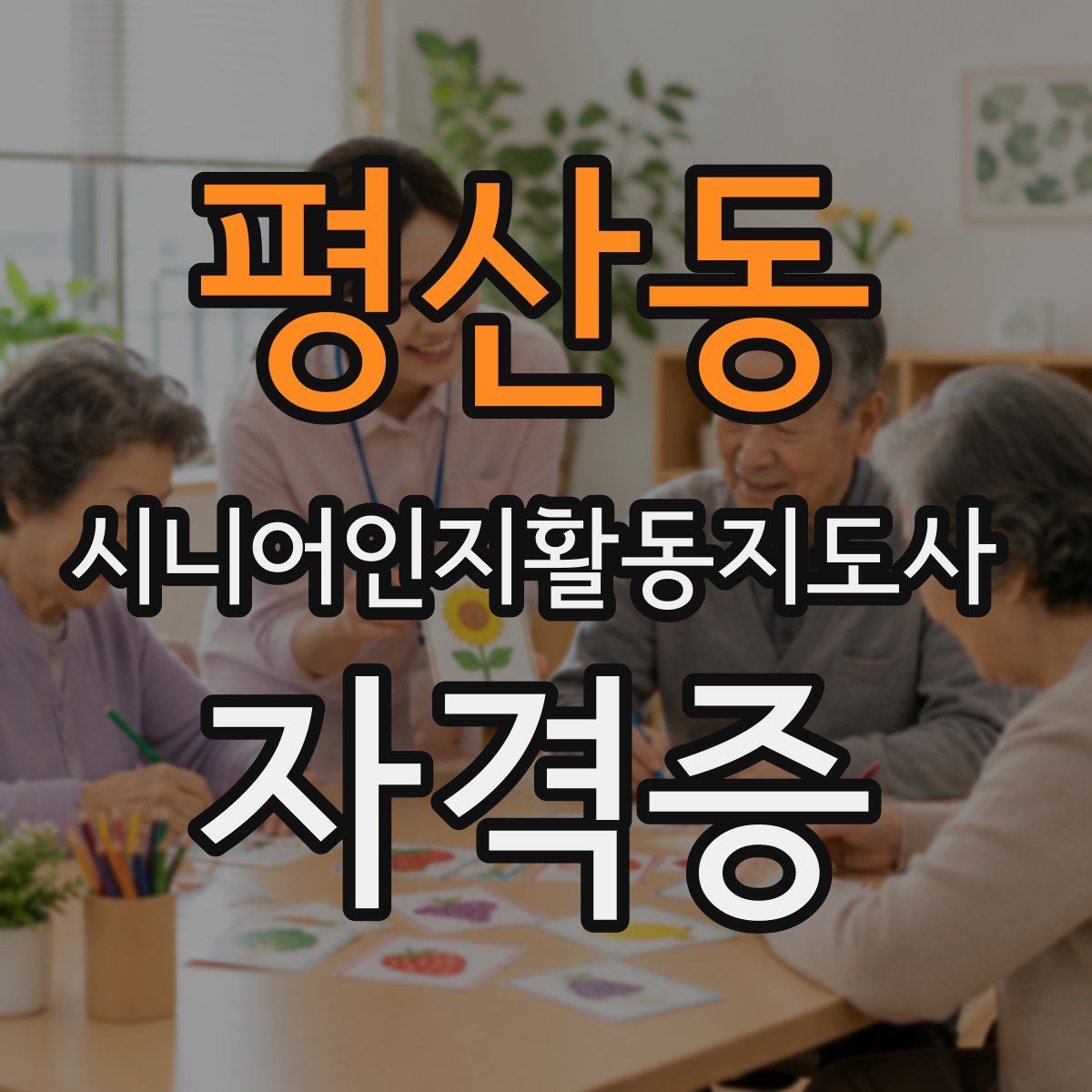 평산동 시니어인지활동지도사 자격증
