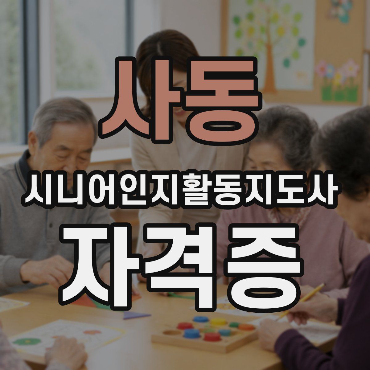 사동 시니어인지활동지도사 자격증