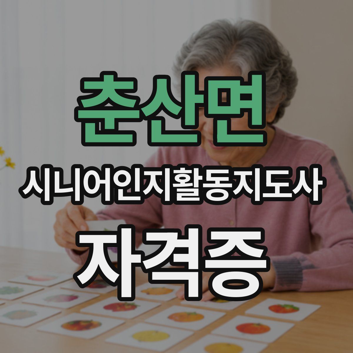 춘산면 시니어인지활동지도사 자격증