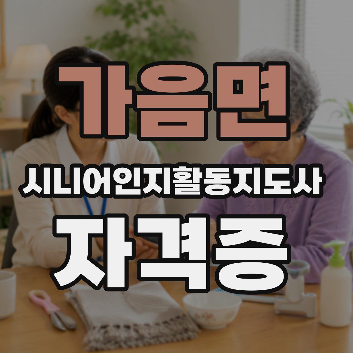 가음면 시니어인지활동지도사 자격증