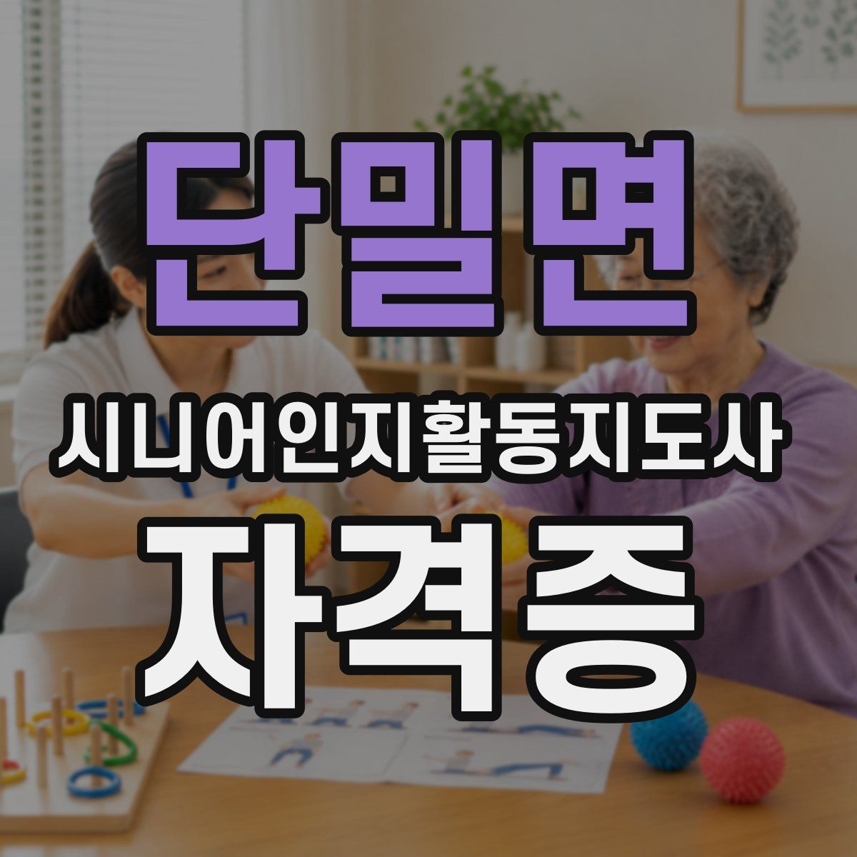 단밀면 시니어인지활동지도사 자격증