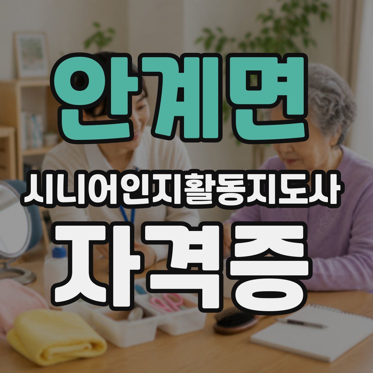 안계면 시니어인지활동지도사 자격증