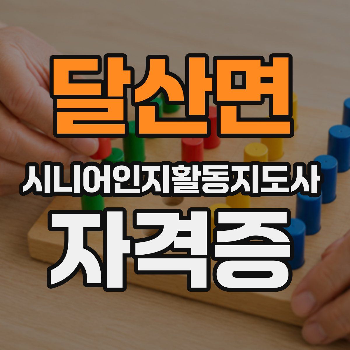 달산면 시니어인지활동지도사 자격증