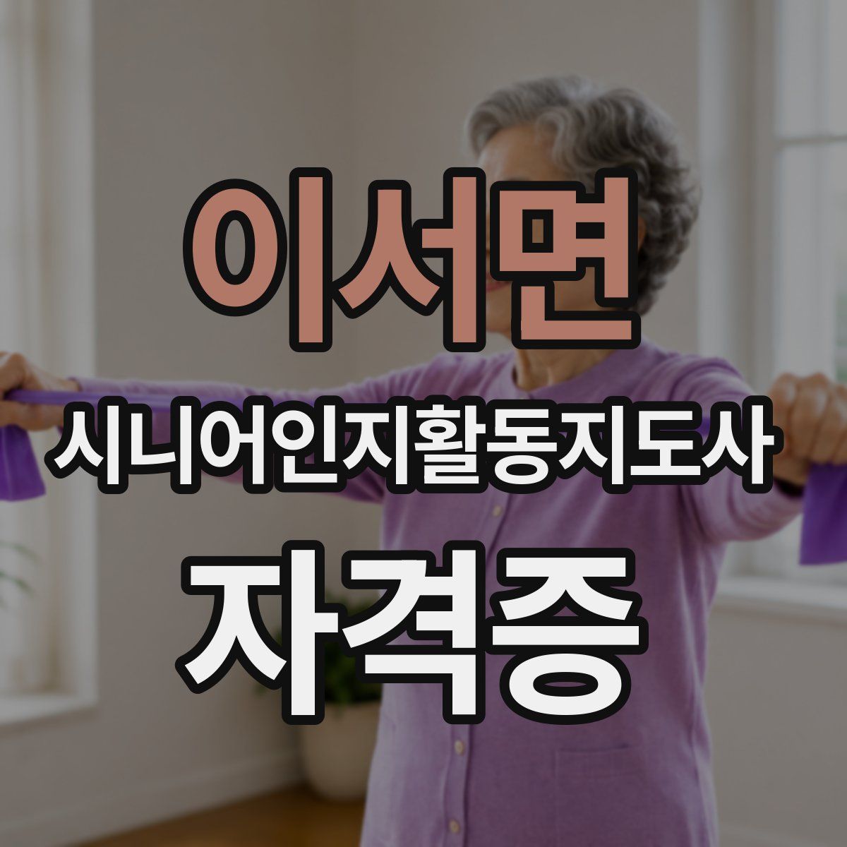 이서면 시니어인지활동지도사 자격증