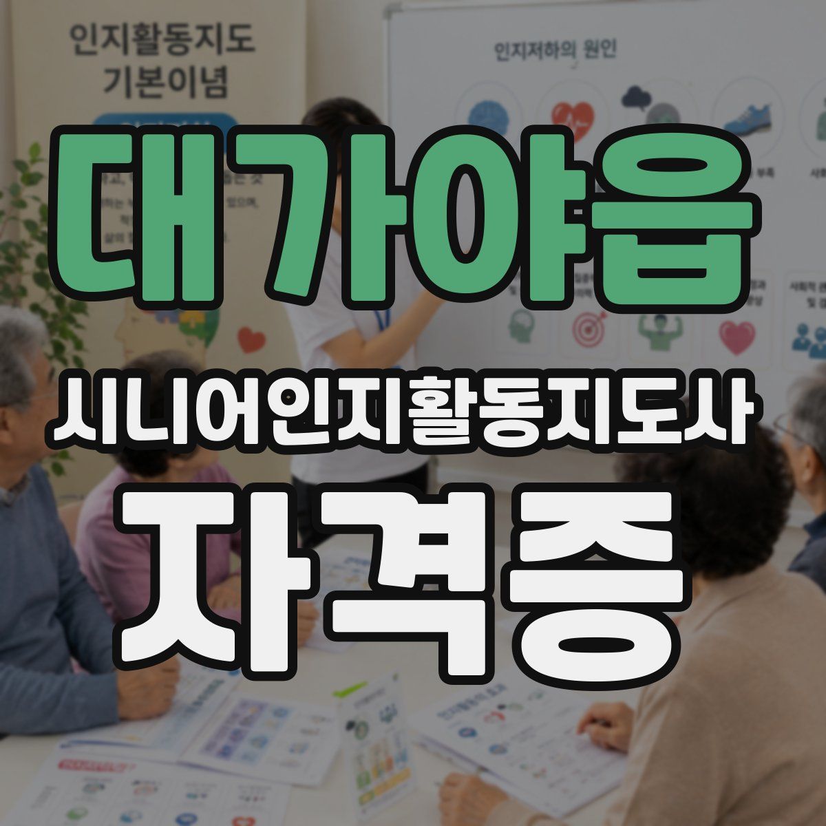 대가야읍 시니어인지활동지도사 자격증