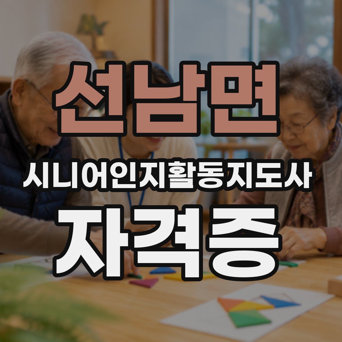 선남면 시니어인지활동지도사 자격증