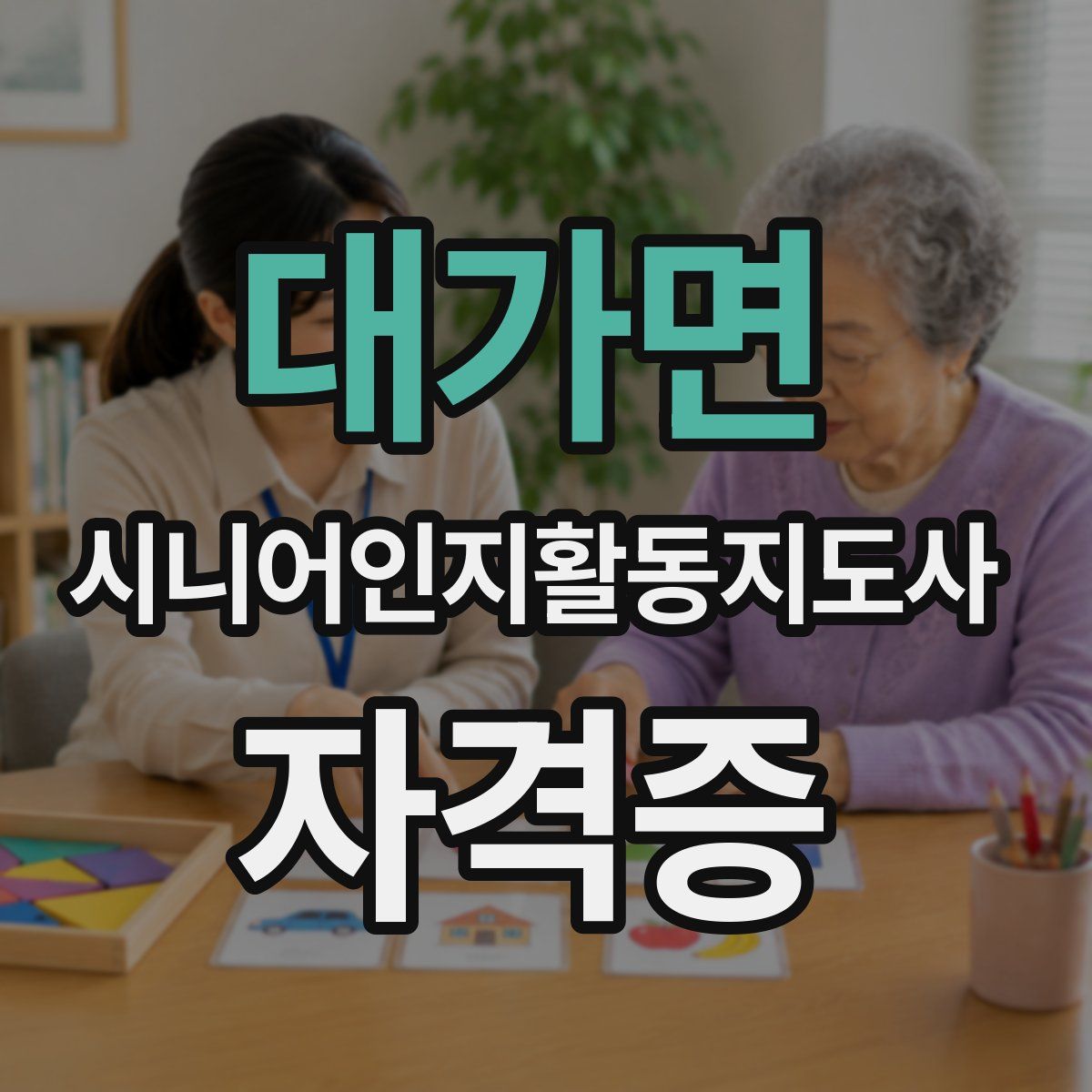대가면 시니어인지활동지도사 자격증