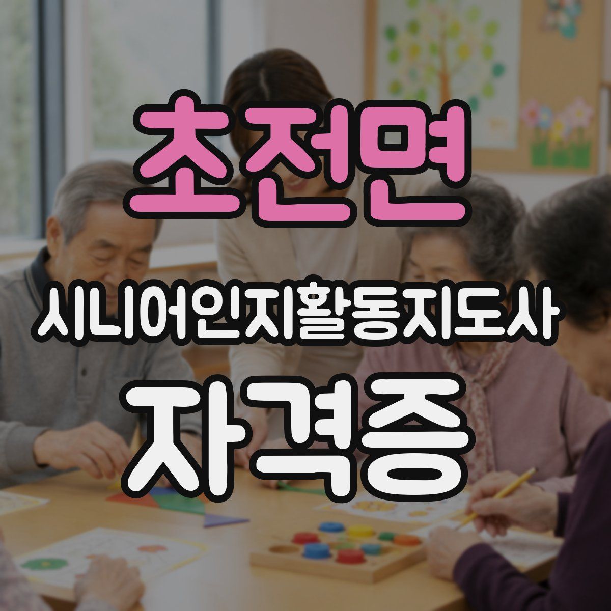 초전면 시니어인지활동지도사 자격증