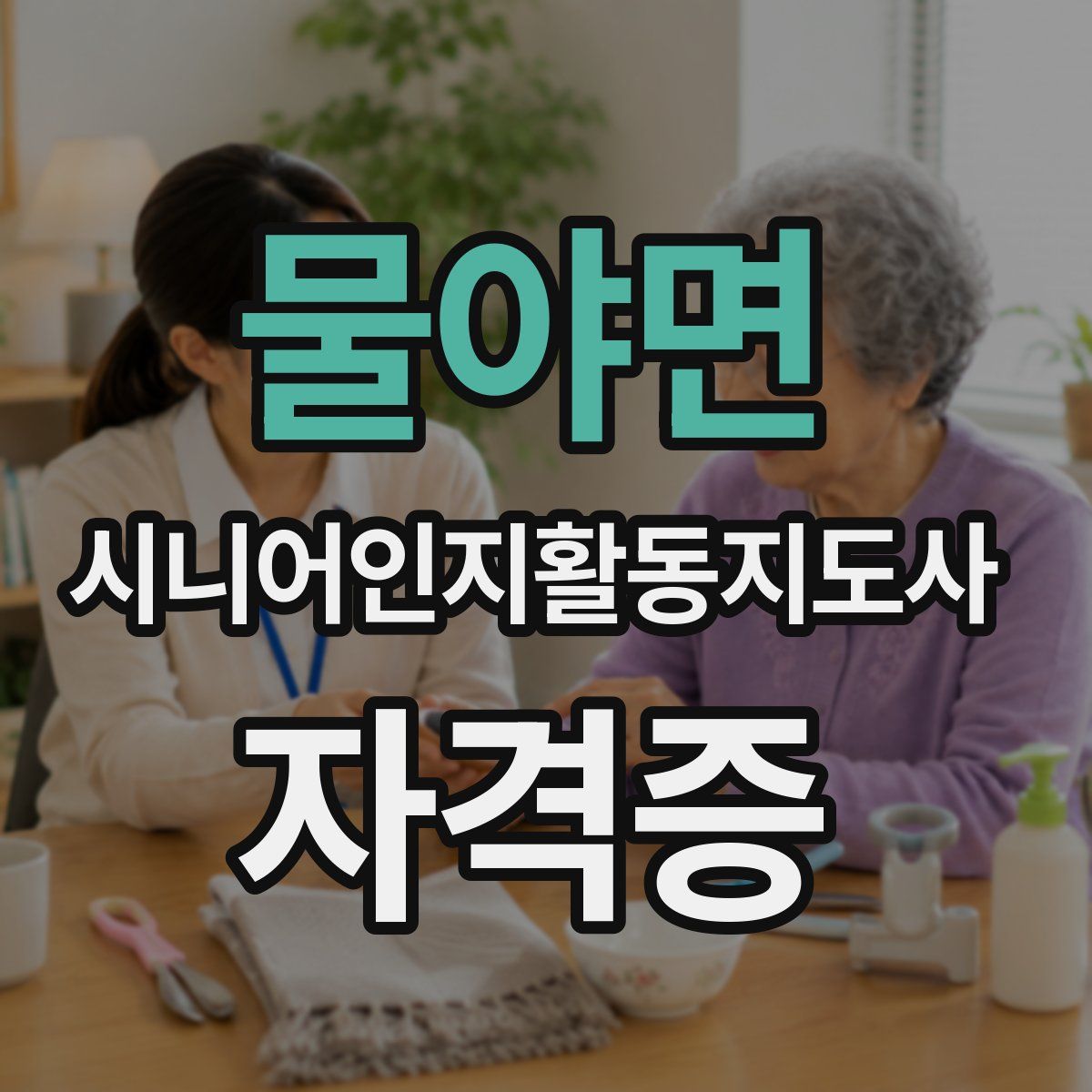 물야면 시니어인지활동지도사 자격증