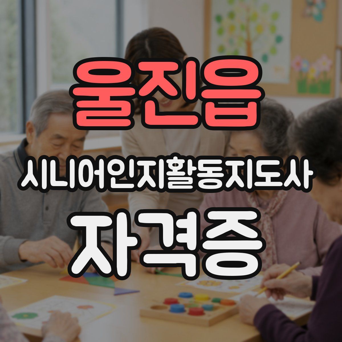 울진읍 시니어인지활동지도사 자격증