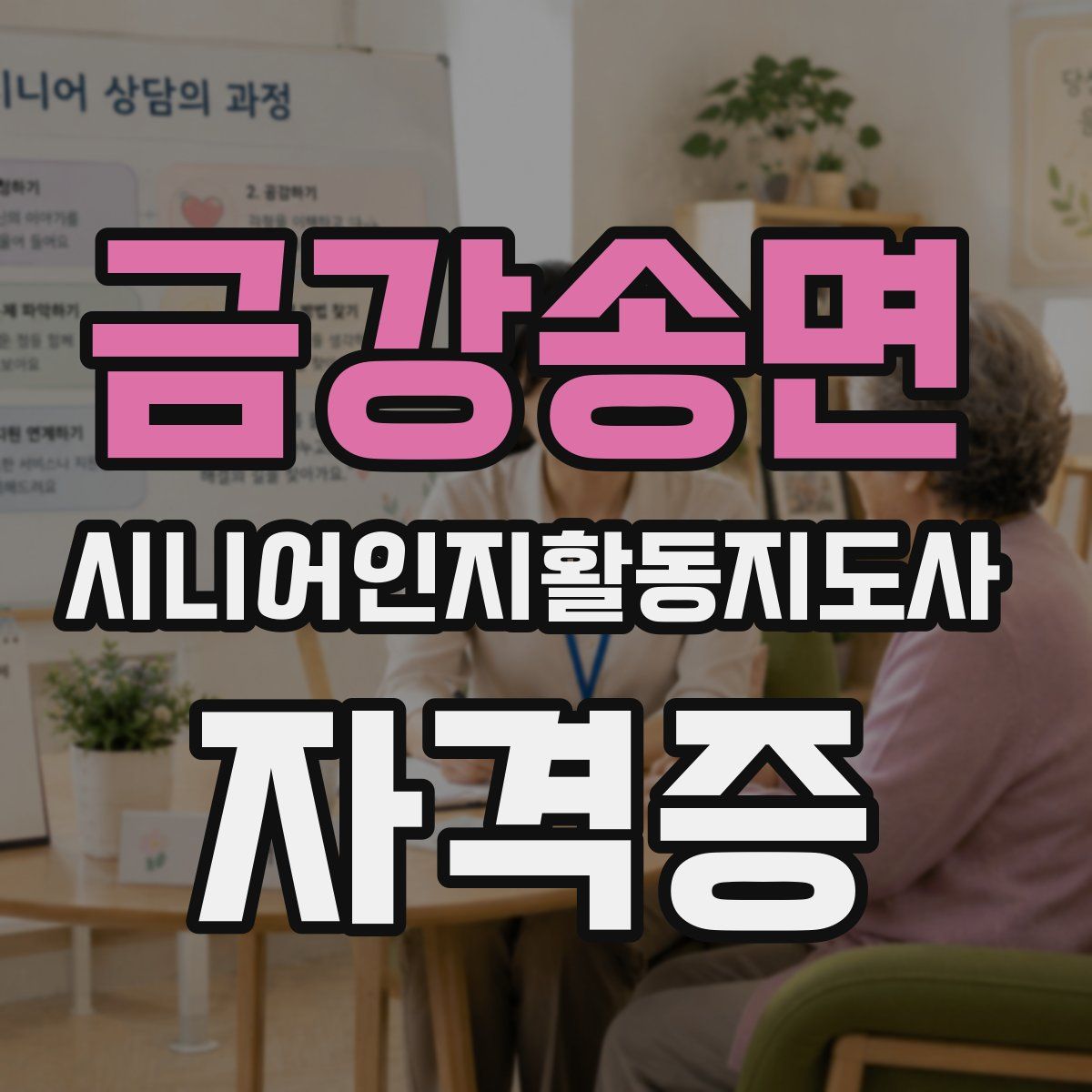 금강송면 시니어인지활동지도사 자격증