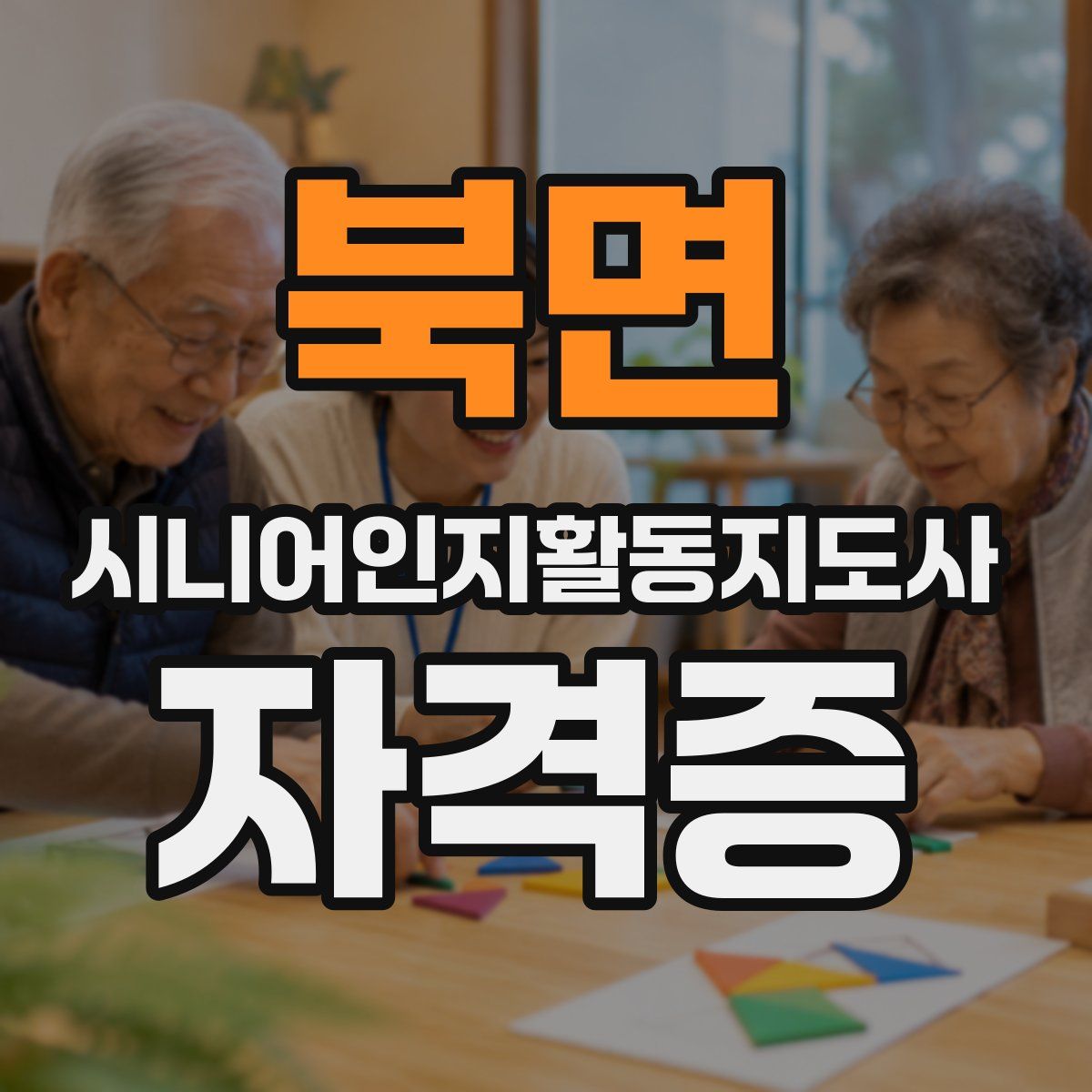 북면 시니어인지활동지도사 자격증