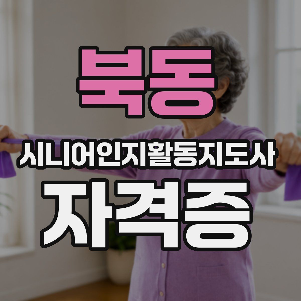 북동 시니어인지활동지도사 자격증