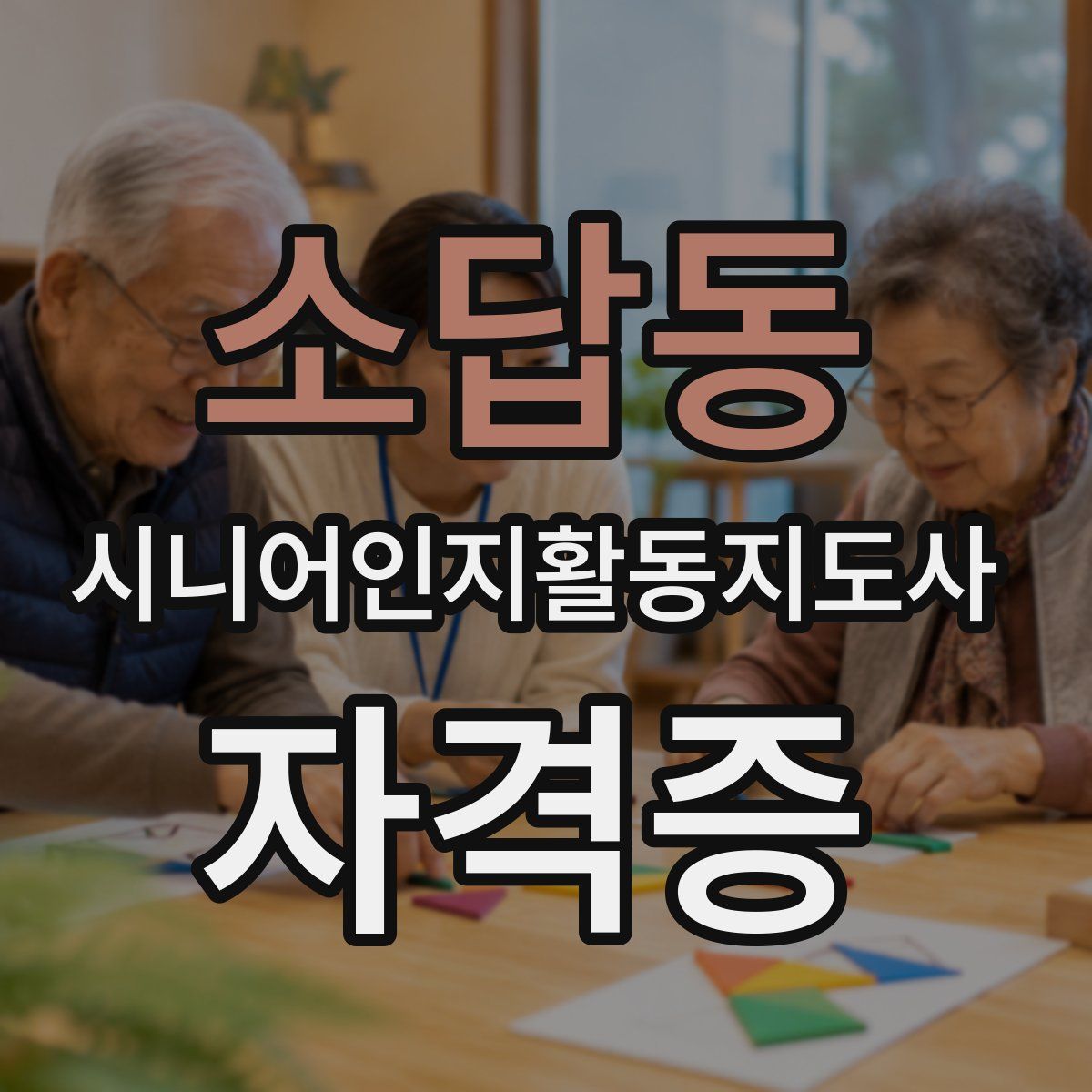 소답동 시니어인지활동지도사 자격증