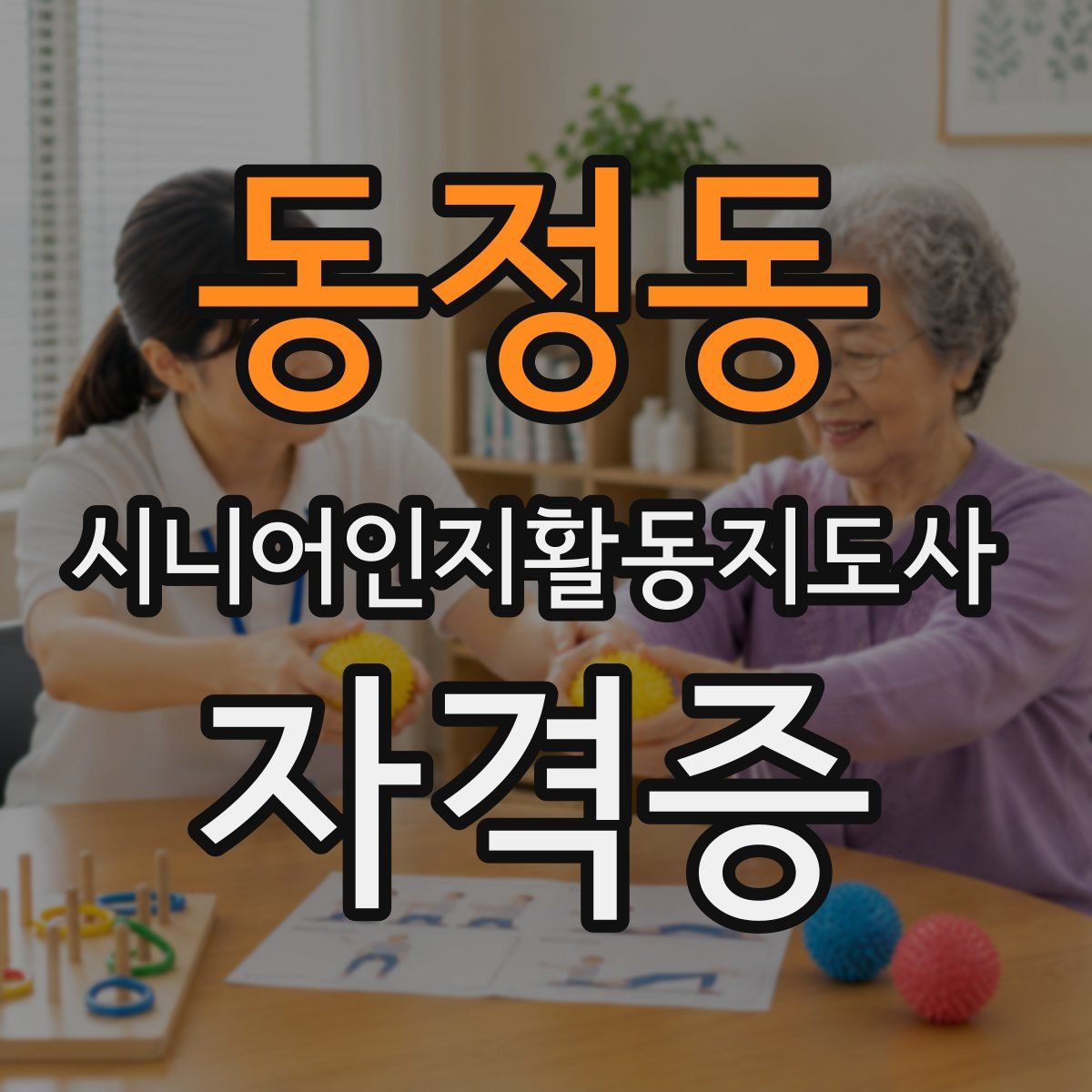 동정동 시니어인지활동지도사 자격증