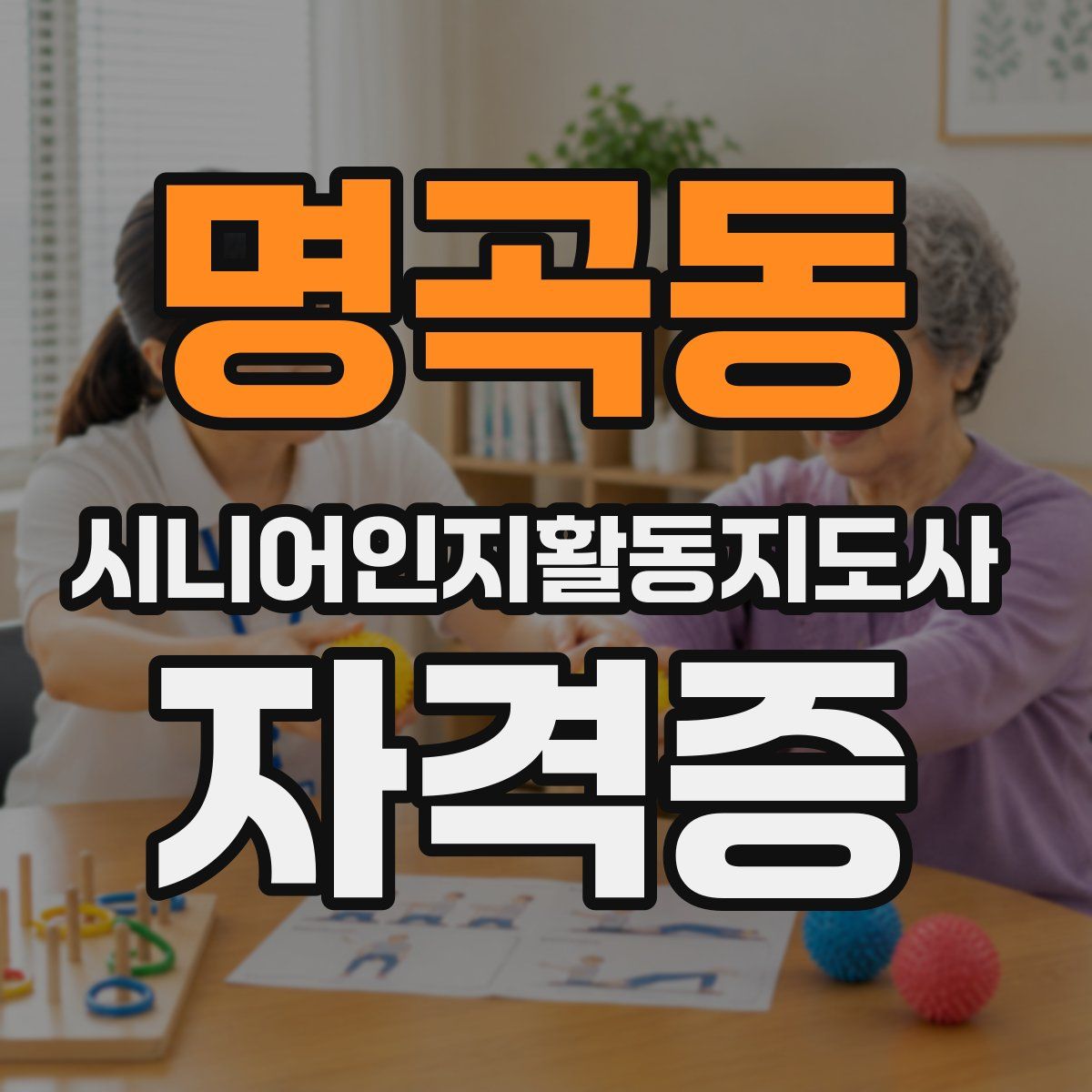 명곡동 시니어인지활동지도사 자격증