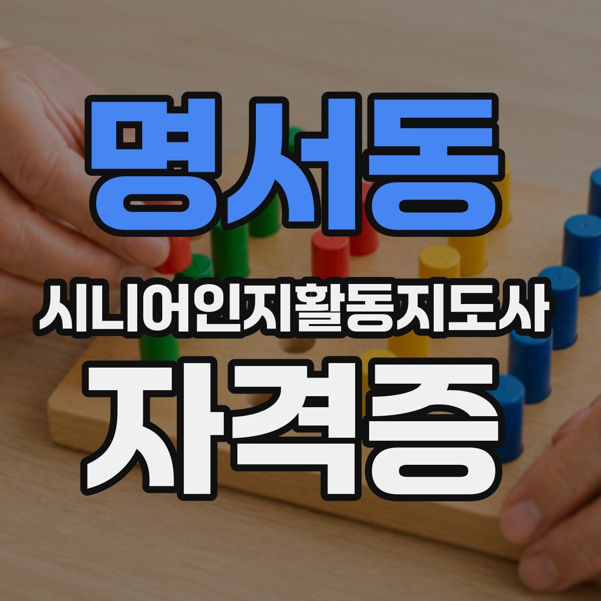 명서동 시니어인지활동지도사 자격증