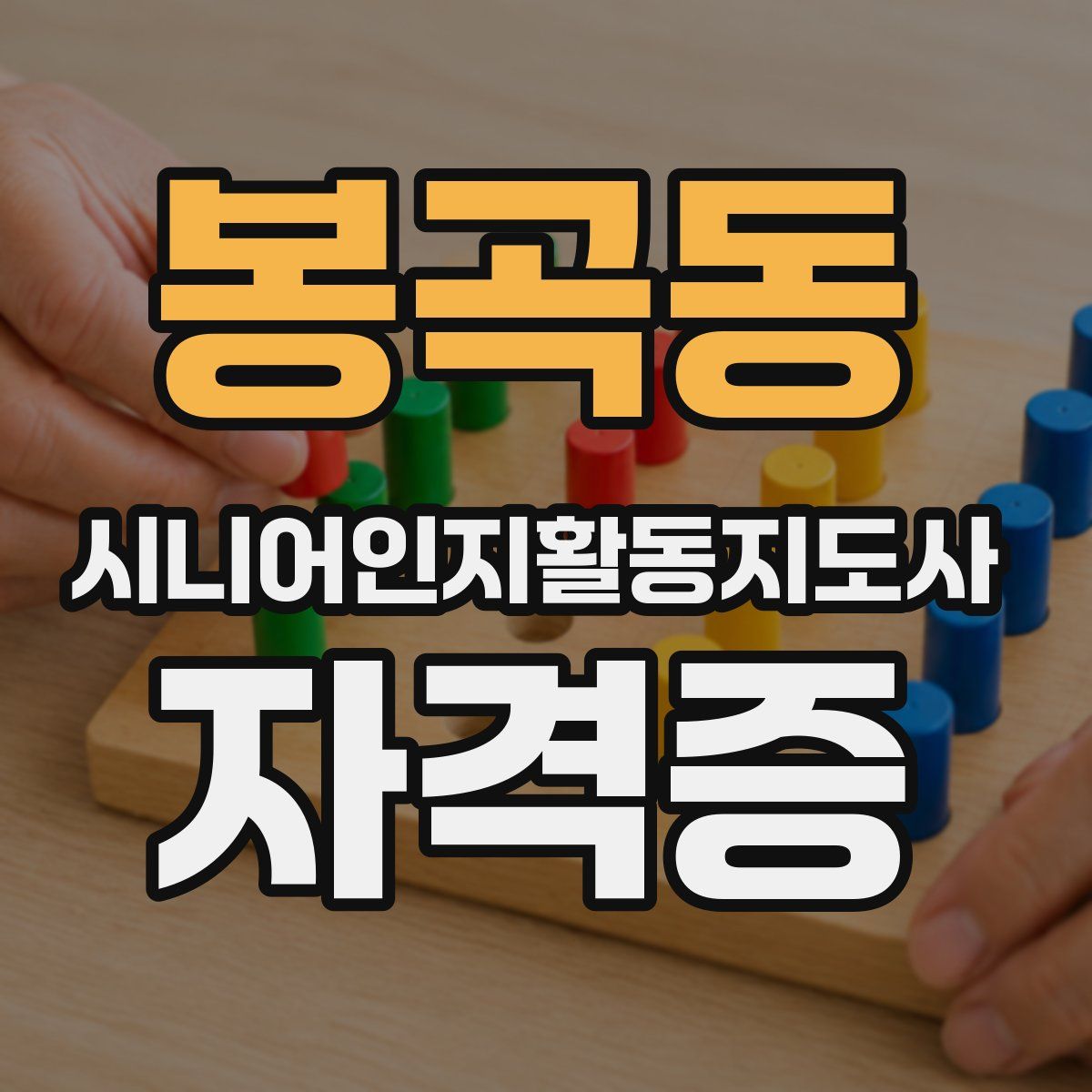 봉곡동 시니어인지활동지도사 자격증