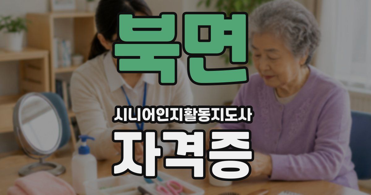 북면 시니어인지활동지도사 자격증