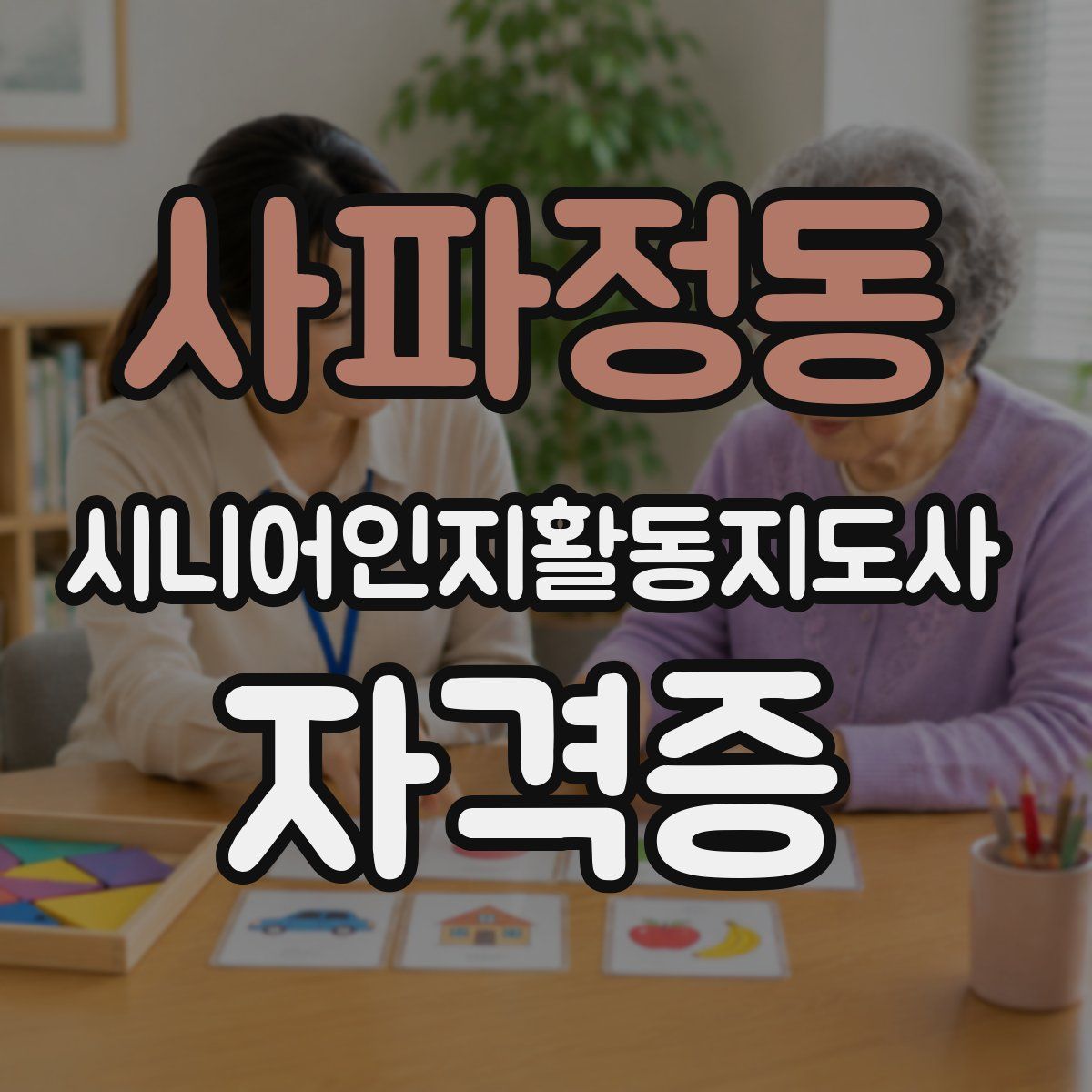 사파정동 시니어인지활동지도사 자격증