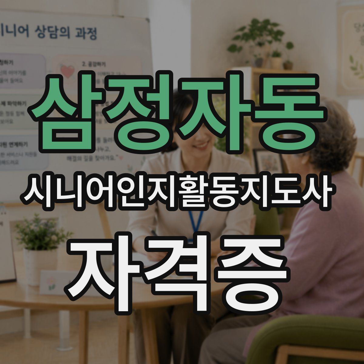 삼정자동 시니어인지활동지도사 자격증