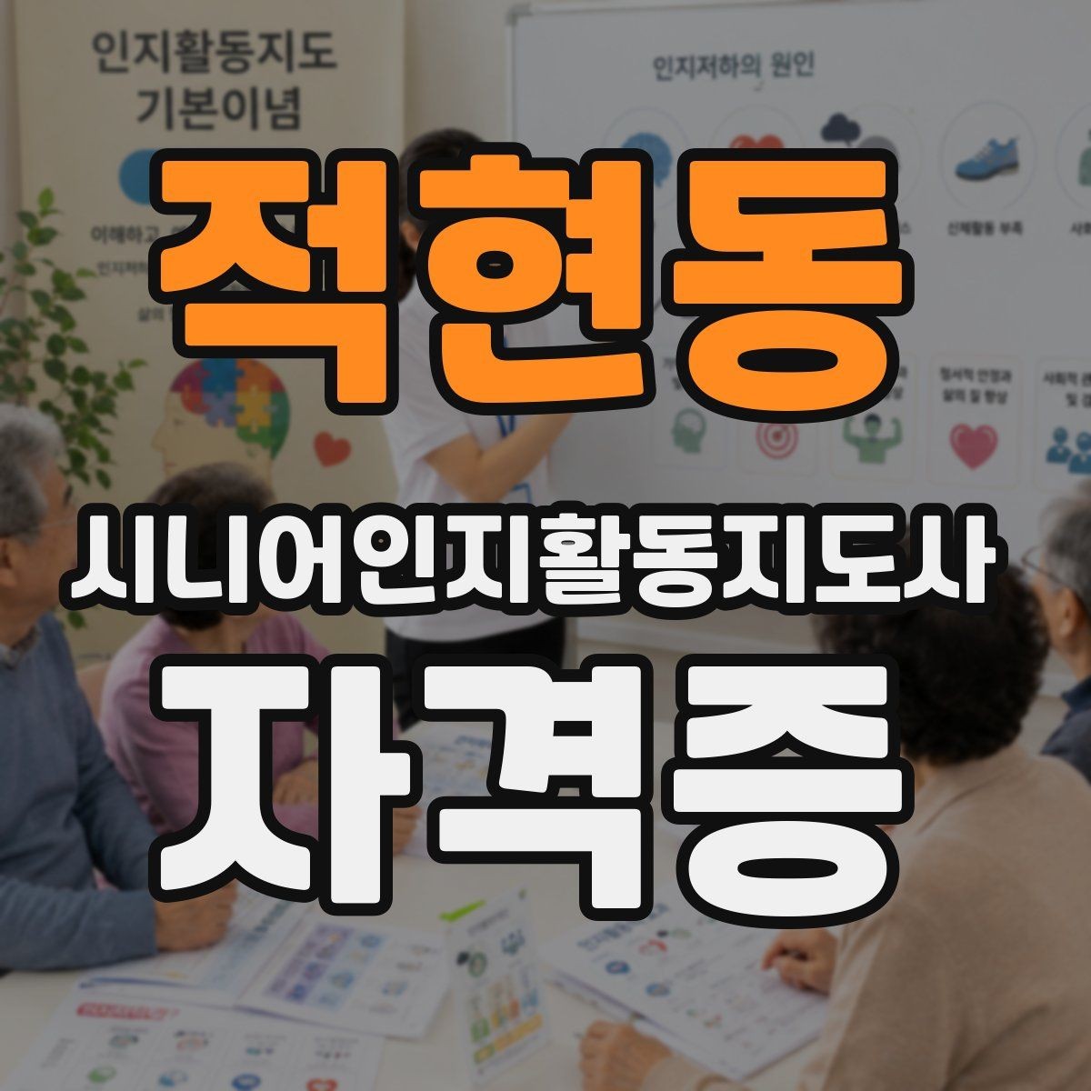적현동 시니어인지활동지도사 자격증 응시 전 알아둘 기본 정보