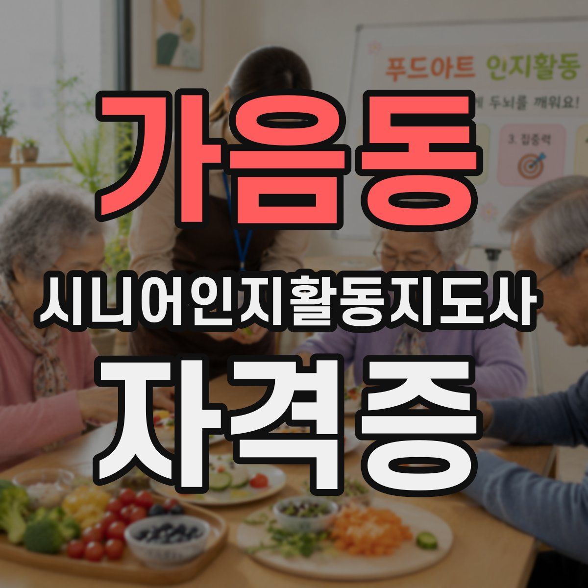 가음동 시니어인지활동지도사 자격증