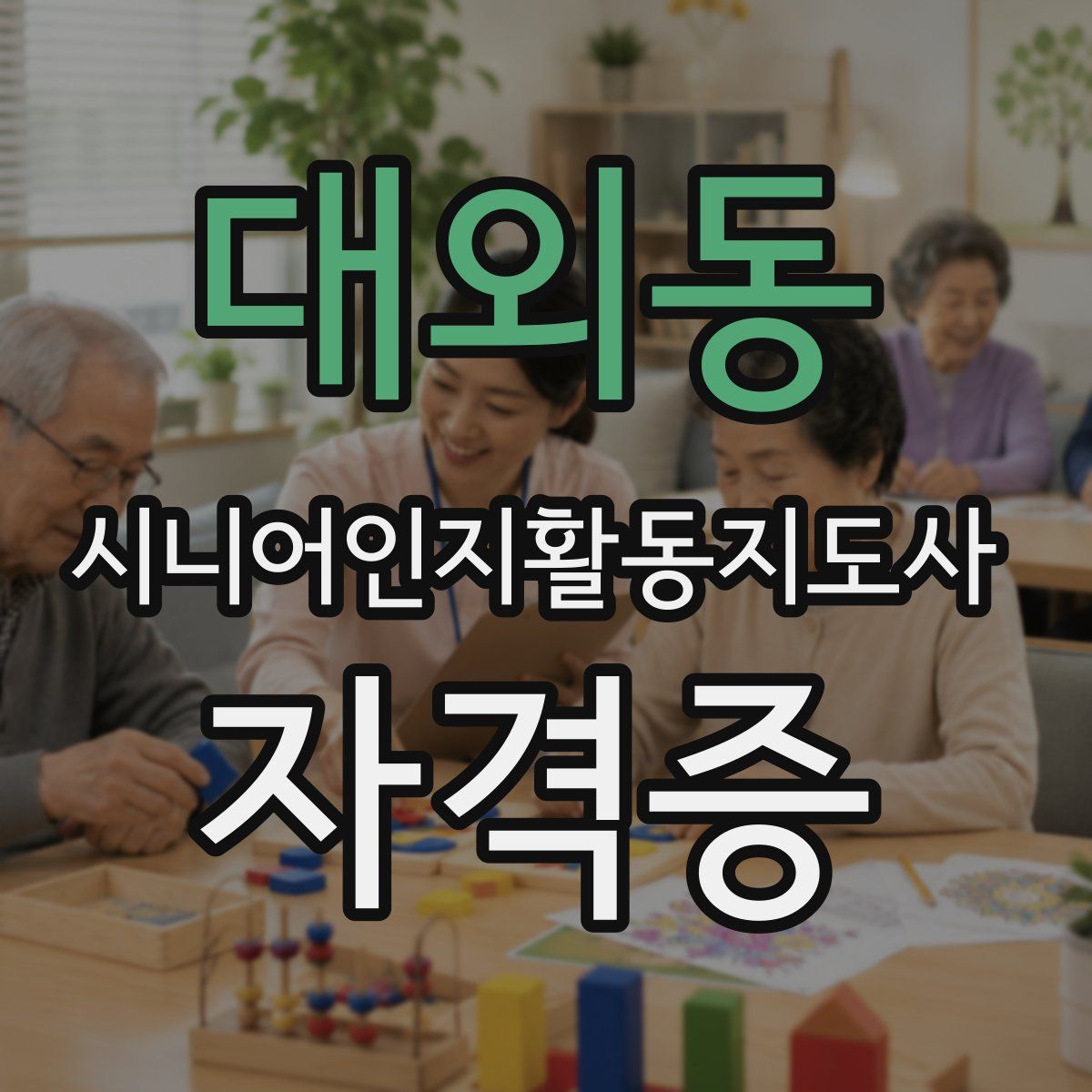 대외동 시니어인지활동지도사 자격증