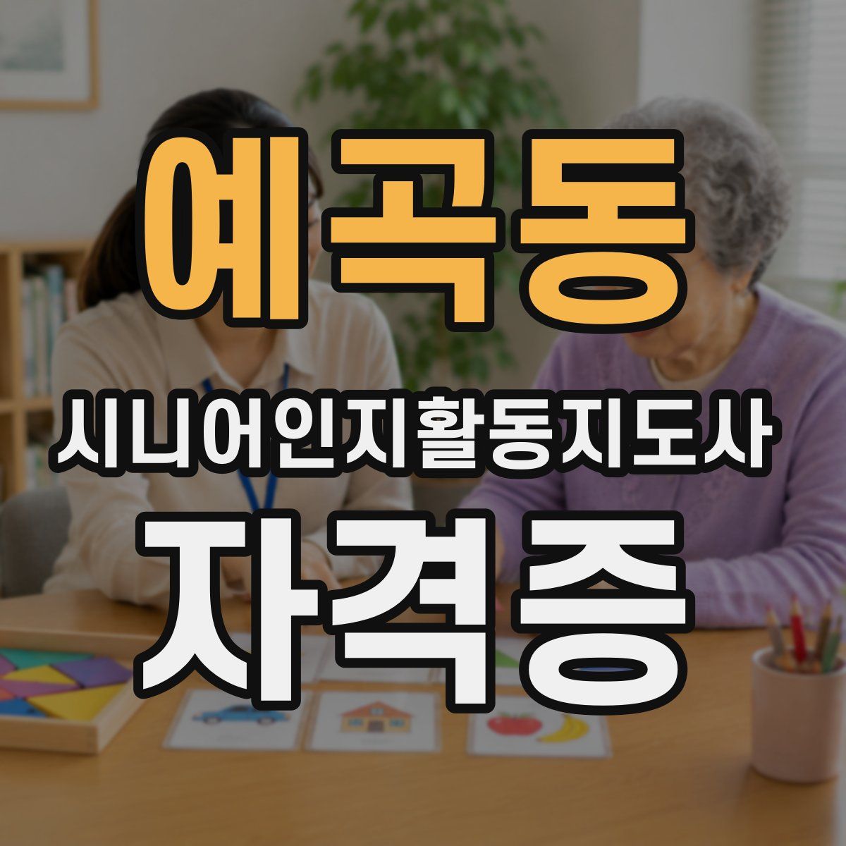 예곡동 시니어인지활동지도사 자격증