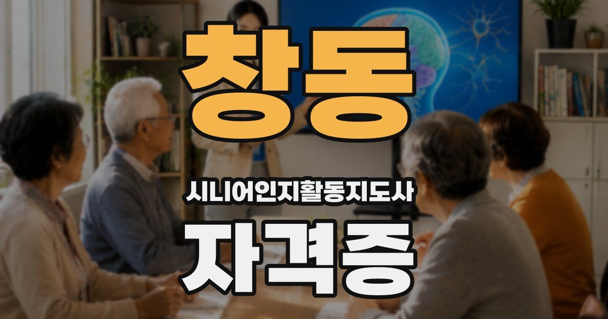 창동 시니어인지활동지도사 자격증